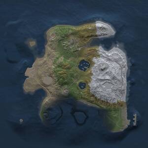 Thumbnail Rust Map: Procedural Map, Size: 2000, Seed: 1023931700, 5 Monuments