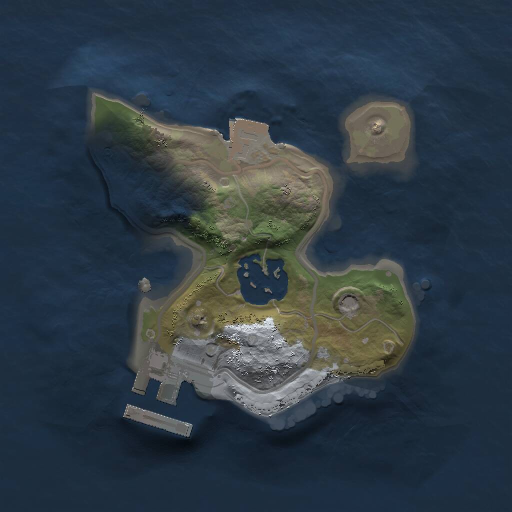 Rust Map: Procedural Map, Size: 1500, Seed: 331324516, 3 Monuments