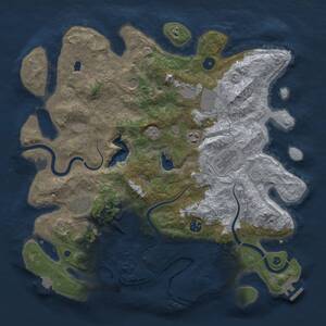 Thumbnail Rust Map: Procedural Map, Size: 4000, Seed: 51816350, 14 Monuments