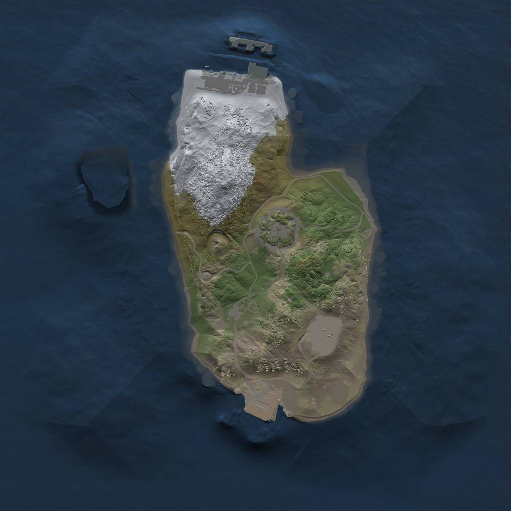 Rust Map: Procedural Map, Size: 1800, Seed: 1163252860, 3 Monuments