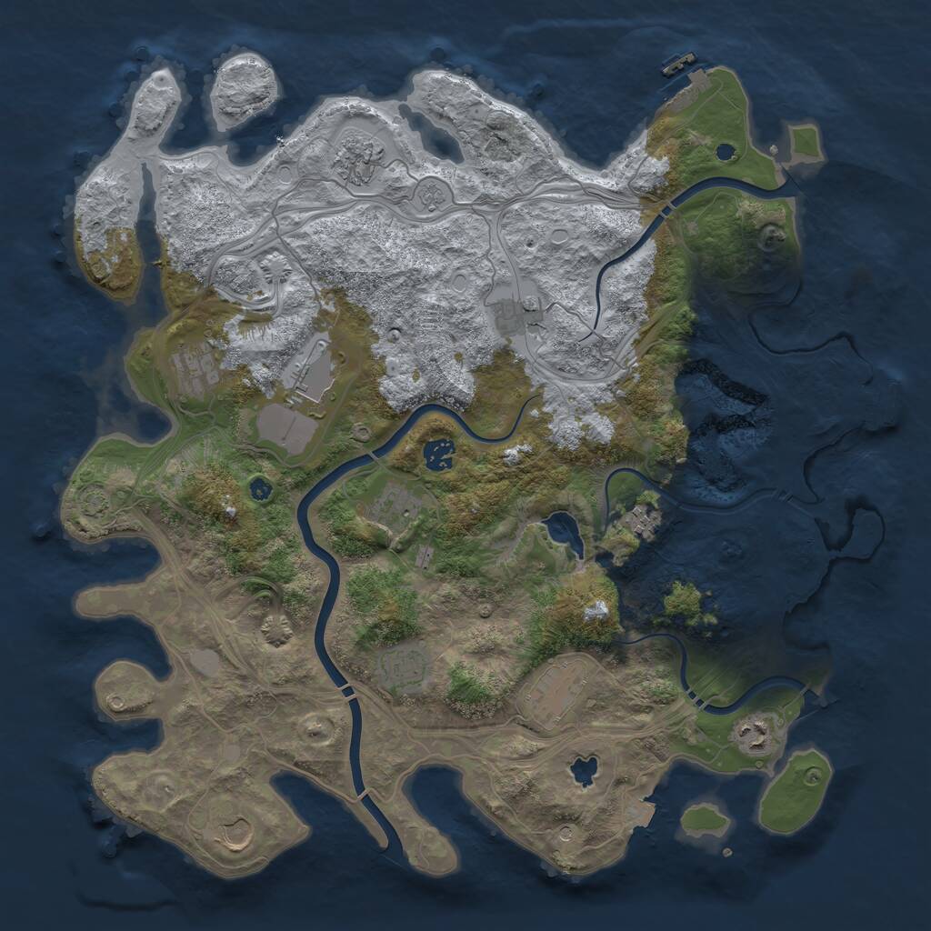 Rust Map: Procedural Map, Size: 4250, Seed: 563164257, 17 Monuments