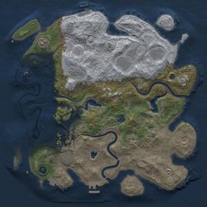 Thumbnail Rust Map: Procedural Map, Size: 4000, Seed: 554035361, 16 Monuments