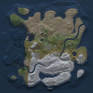 Thumbnail Rust Map: Procedural Map, Size: 3250, Seed: 2139259818, 12 Monuments