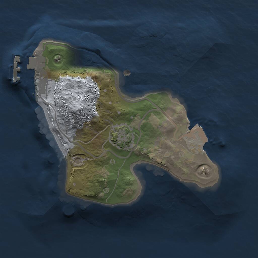 Rust Map: Procedural Map, Size: 1500, Seed: 336098, 3 Monuments
