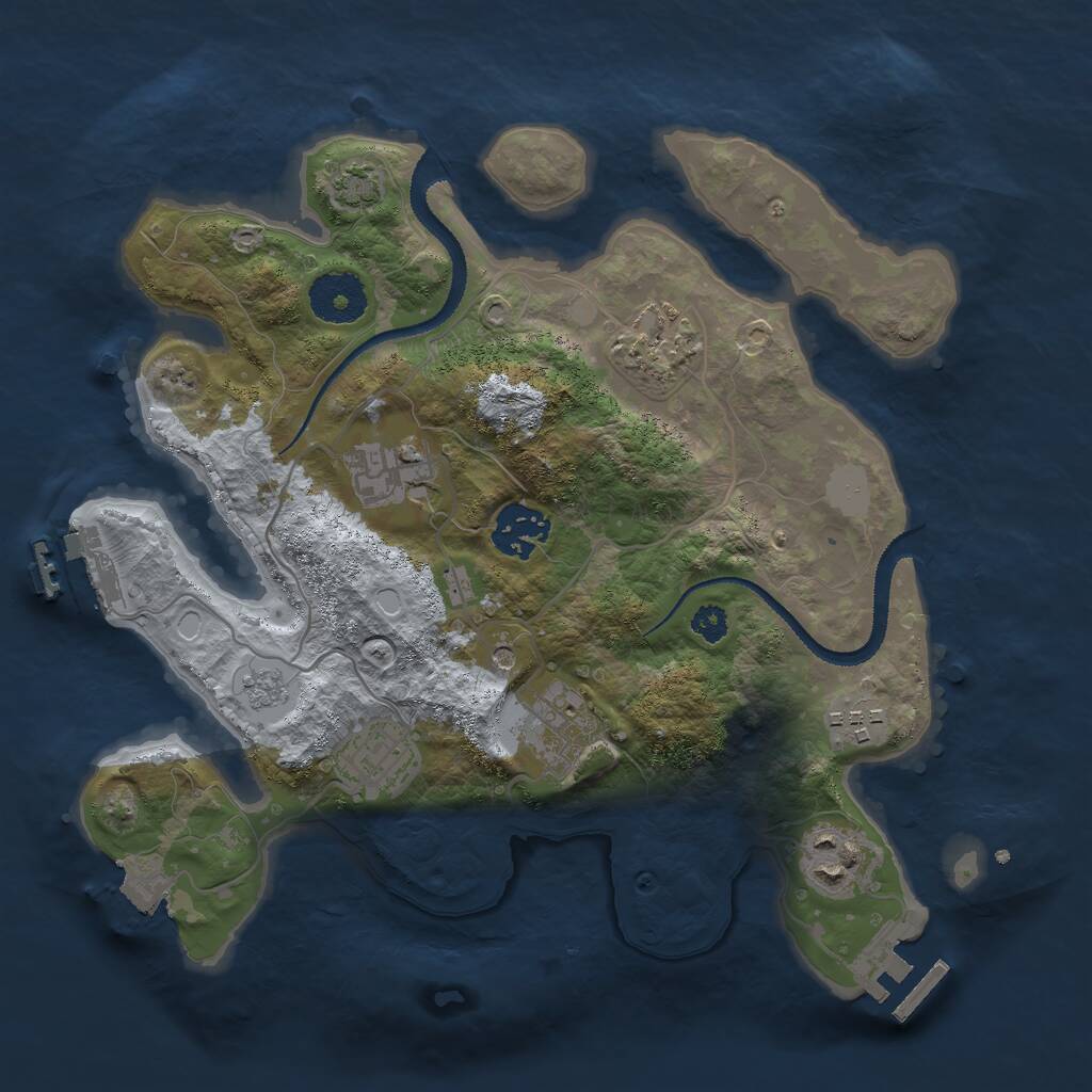 Rust Map: Procedural Map, Size: 3000, Seed: 416570741, 13 Monuments