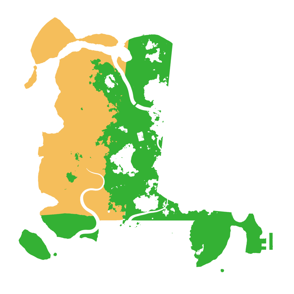 Biome Rust Map: Procedural Map, Size: 3500, Seed: 45376