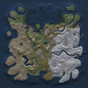 Thumbnail Rust Map: Procedural Map, Size: 4000, Seed: 1382485, 14 Monuments
