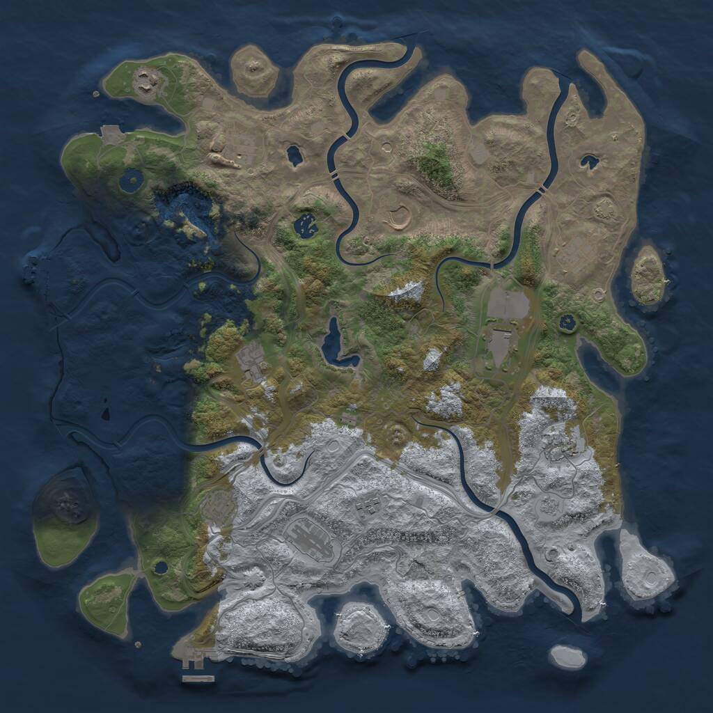 Rust Map: Procedural Map, Size: 4500, Seed: 1773856857, 17 Monuments
