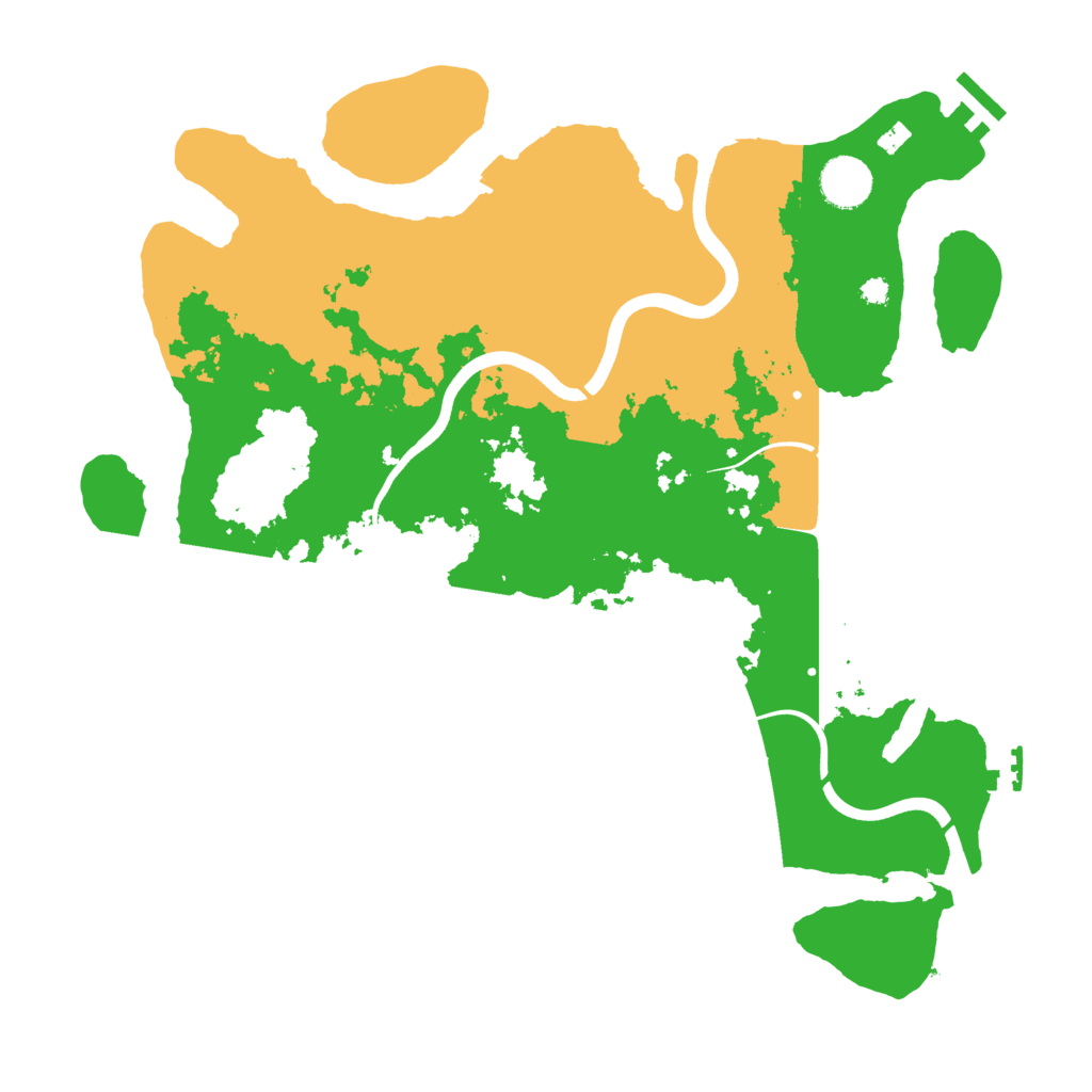 Biome Rust Map: Procedural Map, Size: 3700, Seed: 78626218