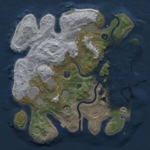 Thumbnail Rust Map: Procedural Map, Size: 3500, Seed: 477635395, 14 Monuments