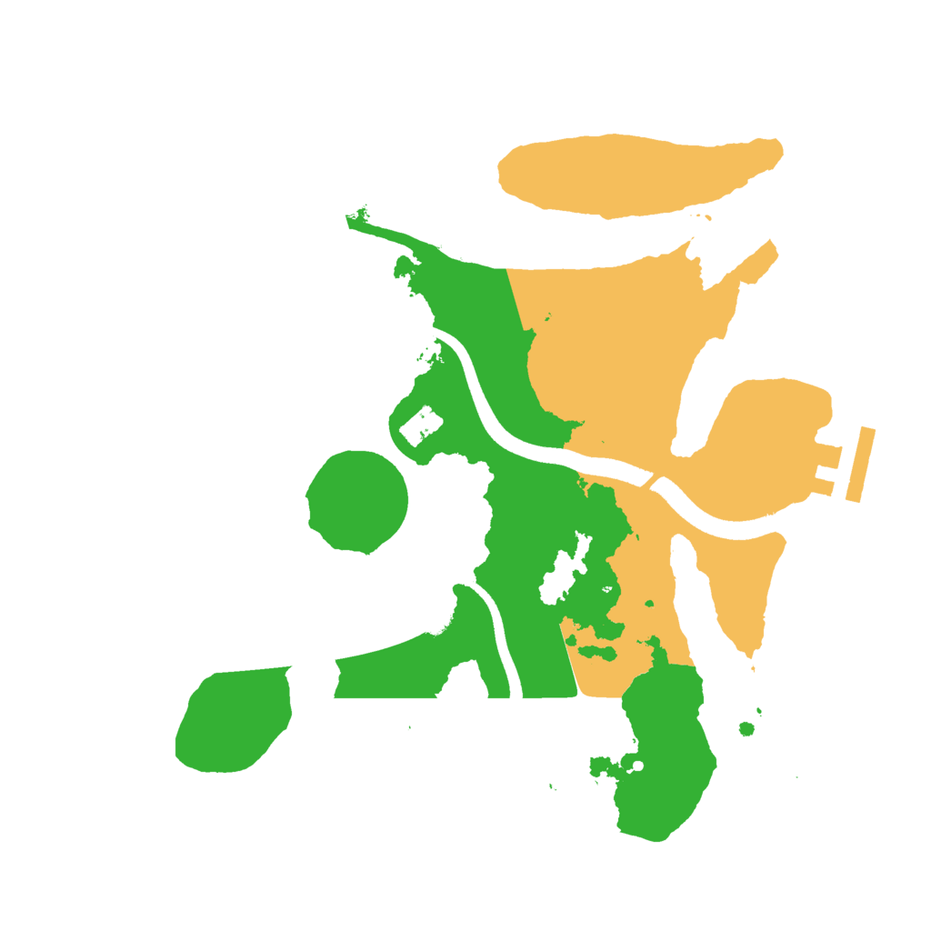Biome Rust Map: Procedural Map, Size: 2500, Seed: 48000