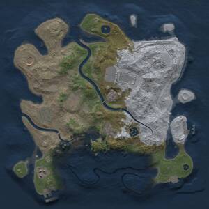 Thumbnail Rust Map: Procedural Map, Size: 3500, Seed: 1634940621, 15 Monuments