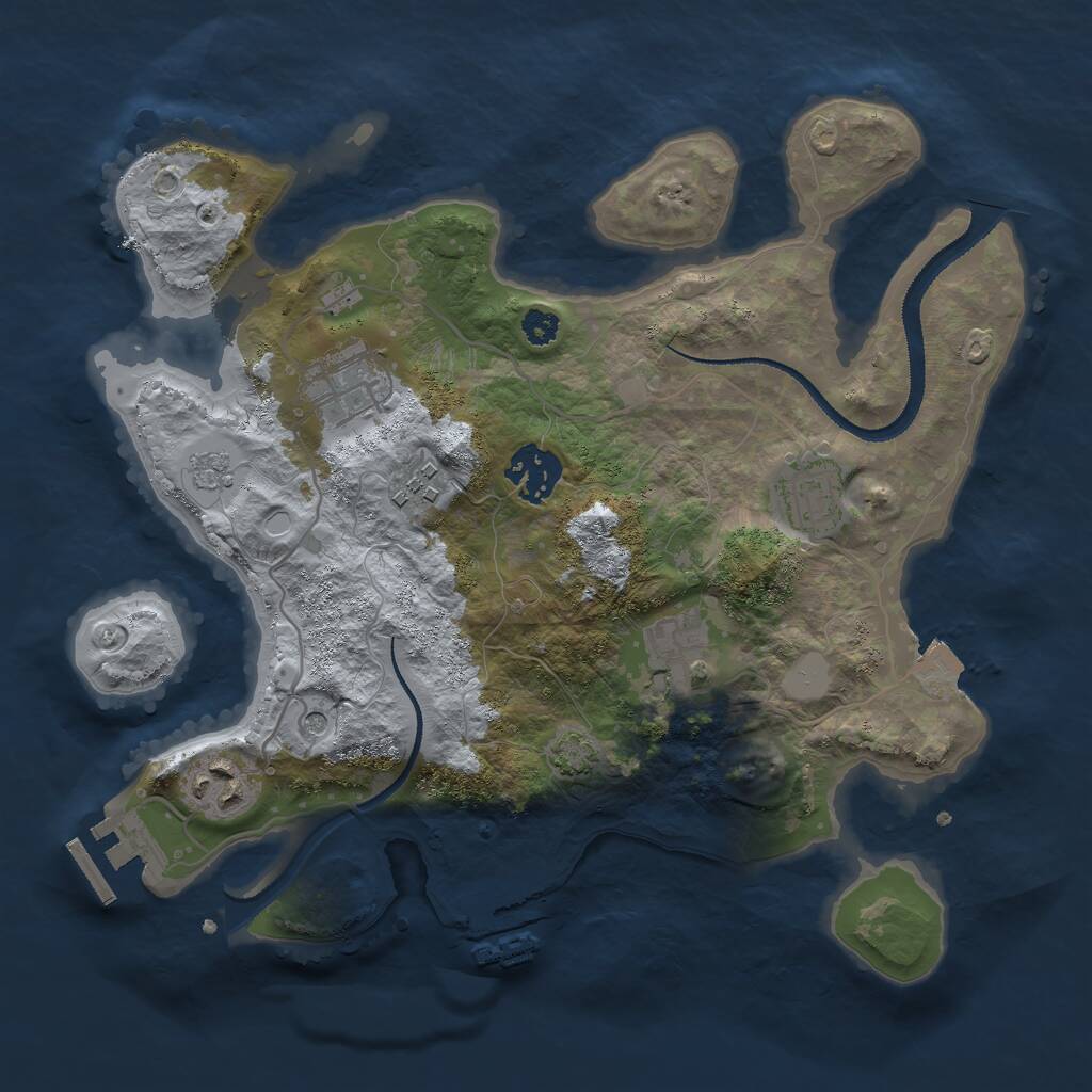 Rust Map: Procedural Map, Size: 3000, Seed: 300638371, 12 Monuments