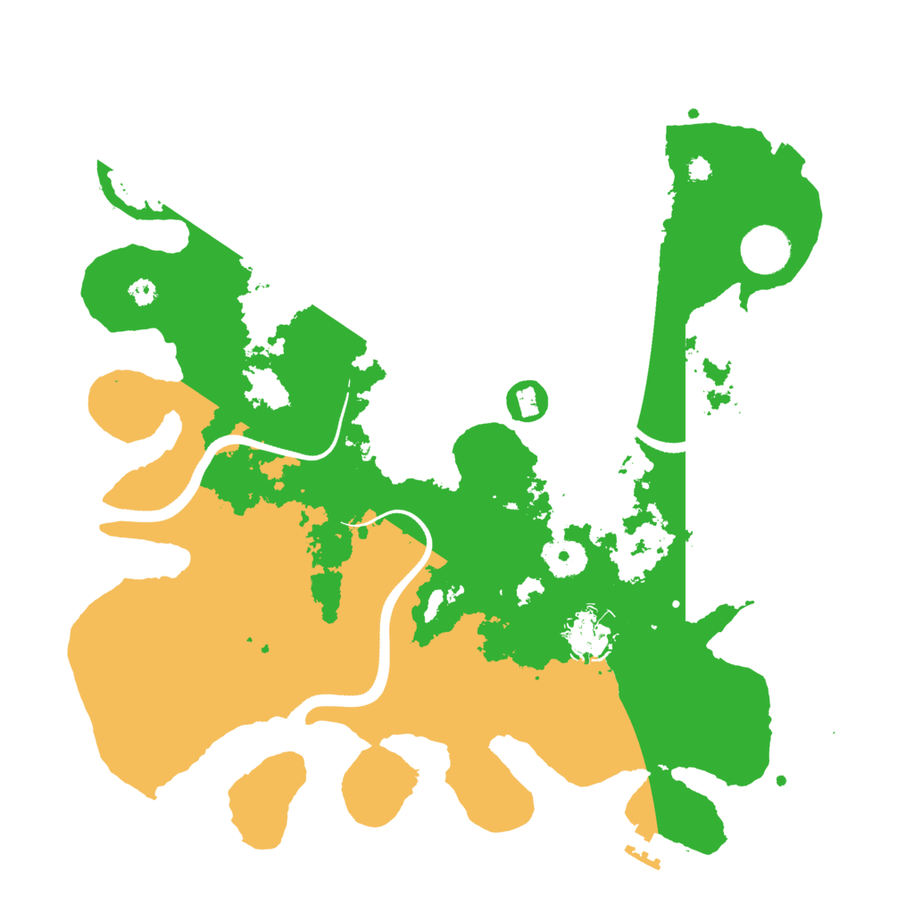 Biome Rust Map: Procedural Map, Size: 3500, Seed: 236307311
