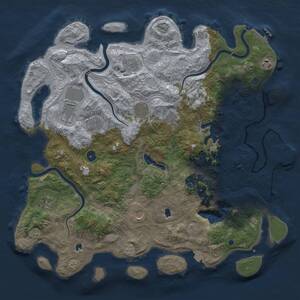 Thumbnail Rust Map: Procedural Map, Size: 4500, Seed: 572475660, 16 Monuments