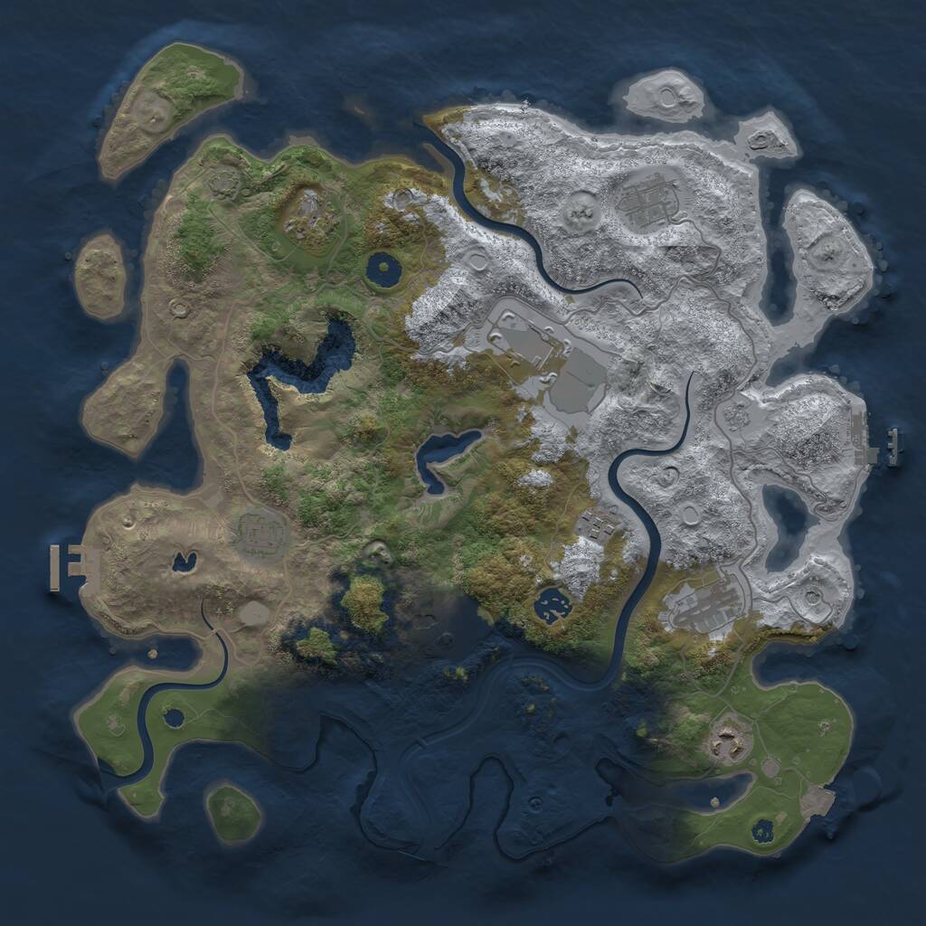 Rust Map: Procedural Map, Size: 4000, Seed: 1411415641, 15 Monuments