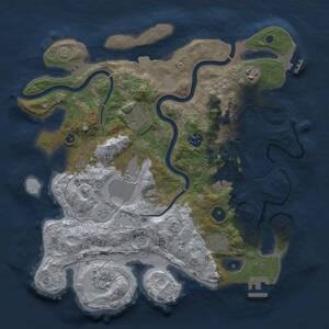 Thumbnail Rust Map: Procedural Map, Size: 3500, Seed: 681042491, 14 Monuments