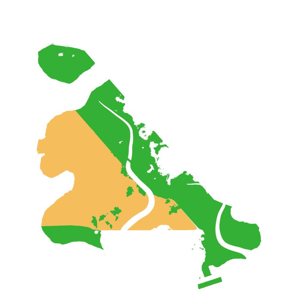 Biome Rust Map: Procedural Map, Size: 2500, Seed: 1234564021