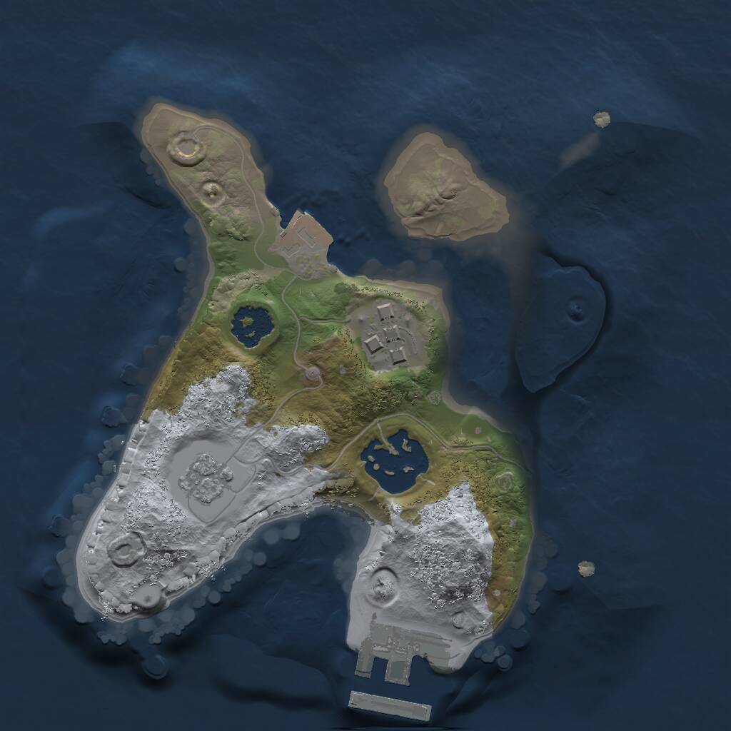 Rust Map: Procedural Map, Size: 1800, Seed: 23524351, 5 Monuments