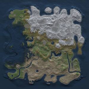Thumbnail Rust Map: Procedural Map, Size: 4251, Seed: 157103077, 16 Monuments
