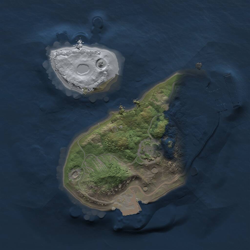 Rust Map: Procedural Map, Size: 1500, Seed: 1658978153, 3 Monuments