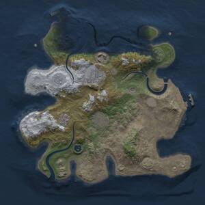 Thumbnail Rust Map: Procedural Map, Size: 2800, Seed: 916676001, 10 Monuments
