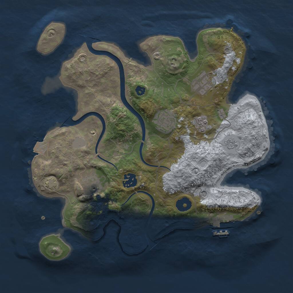 Rust Map: Procedural Map, Size: 3000, Seed: 132563437, 10 Monuments