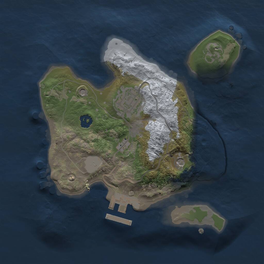 Rust Map: Procedural Map, Size: 2000, Seed: 357637104, 4 Monuments