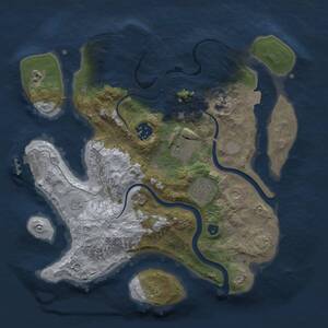 Thumbnail Rust Map: Procedural Map, Size: 3000, Seed: 220499707, 10 Monuments