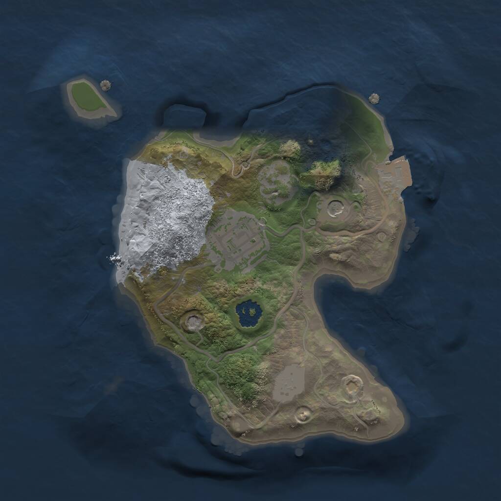 Rust Map: Procedural Map, Size: 1900, Seed: 3443434, 3 Monuments