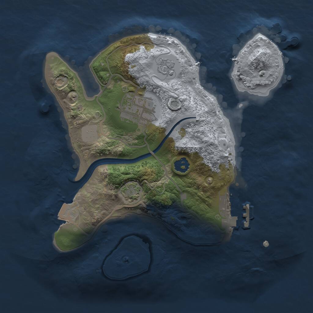 Rust Map: Procedural Map, Size: 2100, Seed: 151515151, 5 Monuments