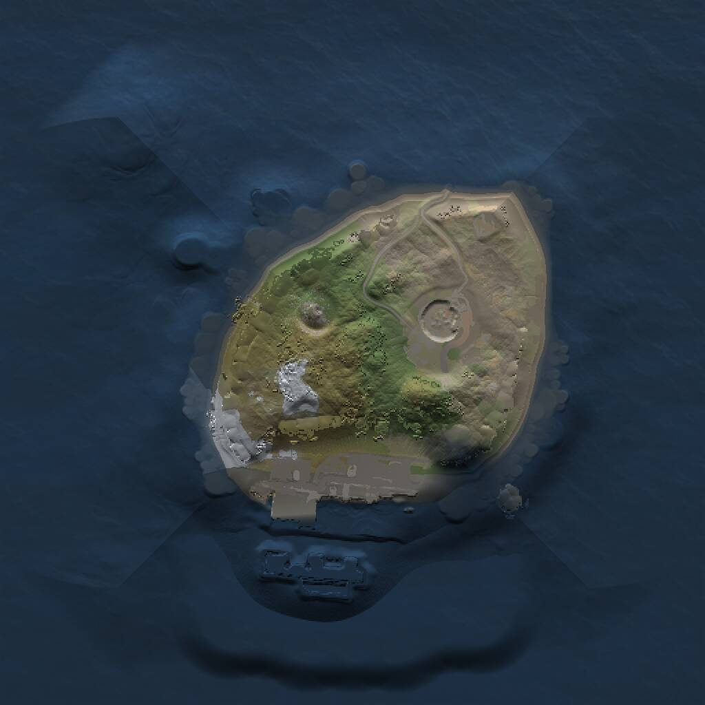 Rust Map: Procedural Map, Size: 1100, Seed: 19686, 3 Monuments