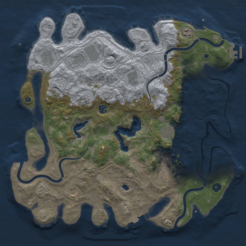 Rust Map: Procedural Map, Size: 4250, Seed: 1630677041, 16 Monuments