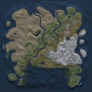 Thumbnail Rust Map: Procedural Map, Size: 4000, Seed: 549806, 17 Monuments