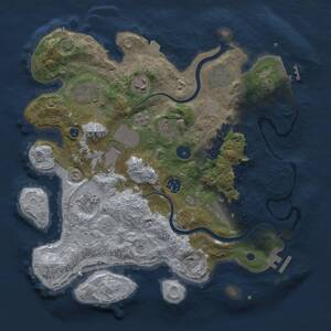 Thumbnail Rust Map: Procedural Map, Size: 3500, Seed: 865924741, 15 Monuments