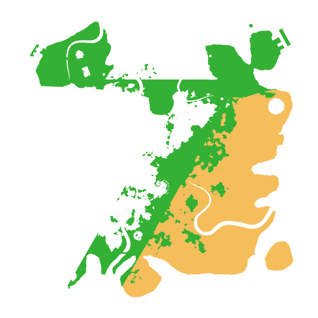 Biome Rust Map: Procedural Map, Size: 3500, Seed: 134797983