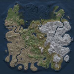 Thumbnail Rust Map: Procedural Map, Size: 4800, Seed: 322042080, 17 Monuments