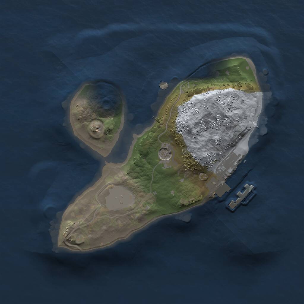 Rust Map: Procedural Map, Size: 1500, Seed: 322042080, 3 Monuments