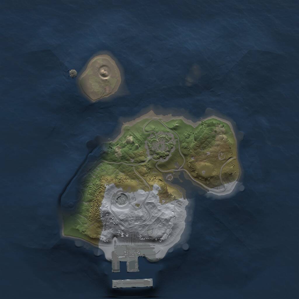 Rust Map: Procedural Map, Size: 1500, Seed: 3907199, 4 Monuments