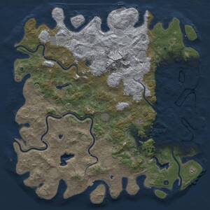 Thumbnail Rust Map: Procedural Map, Size: 6000, Seed: 481988, 17 Monuments