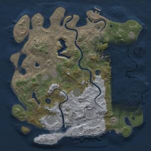 Thumbnail Rust Map: Procedural Map, Size: 4250, Seed: 1673890927, 15 Monuments