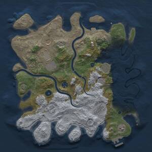 Thumbnail Rust Map: Procedural Map, Size: 3750, Seed: 80826160, 13 Monuments