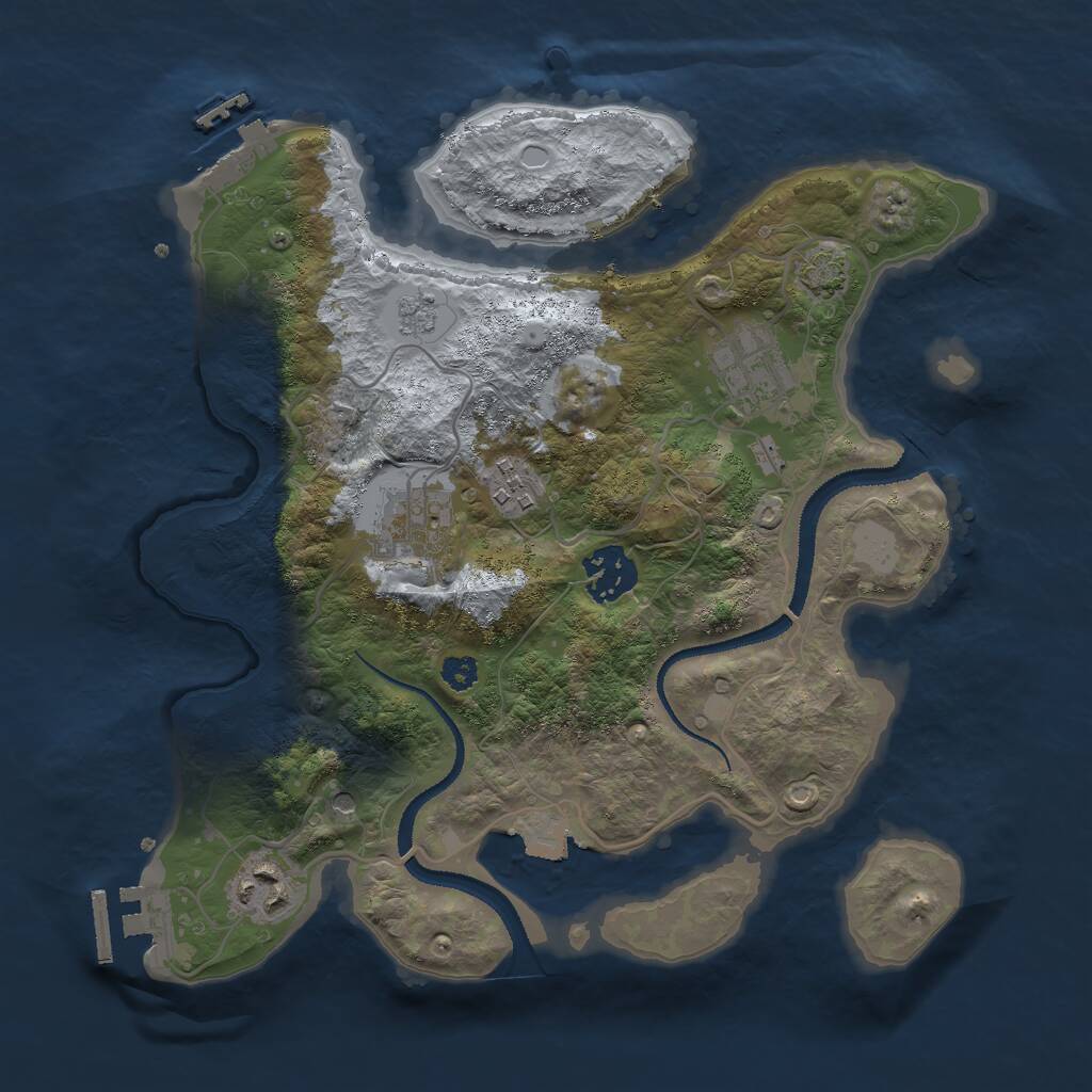 Rust Map: Procedural Map, Size: 3000, Seed: 73232, 11 Monuments