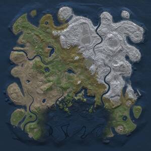 Thumbnail Rust Map: Procedural Map, Size: 4500, Seed: 5318523, 14 Monuments