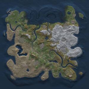 Thumbnail Rust Map: Procedural Map, Size: 4000, Seed: 232350, 14 Monuments