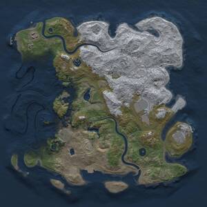 Thumbnail Rust Map: Procedural Map, Size: 4000, Seed: 2520, 14 Monuments