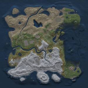 Thumbnail Rust Map: Procedural Map, Size: 4000, Seed: 515, 16 Monuments