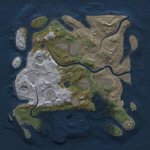 Thumbnail Rust Map: Procedural Map, Size: 3500, Seed: 1816220279, 14 Monuments