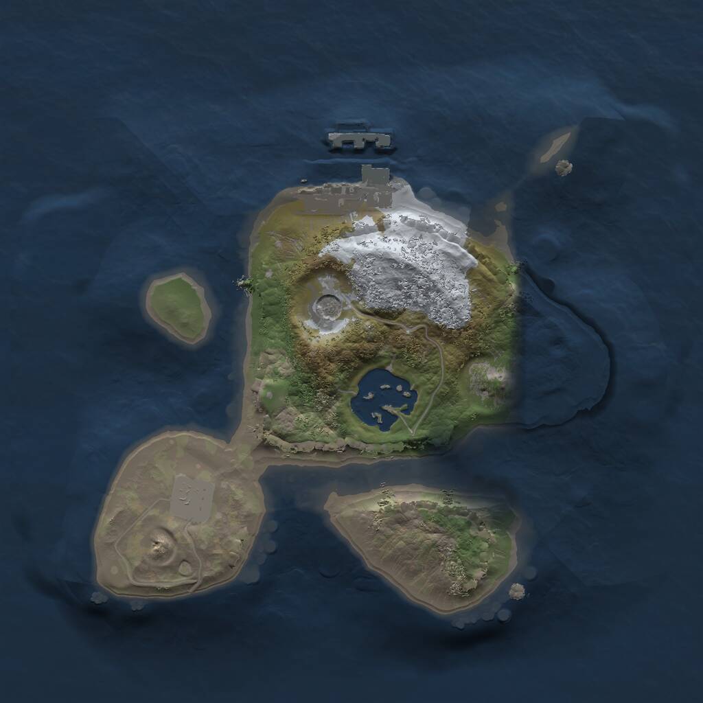 Rust Map: Procedural Map, Size: 1750, Seed: 1238551, 4 Monuments