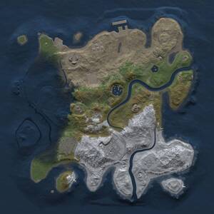 Thumbnail Rust Map: Procedural Map, Size: 3000, Seed: 109653859, 11 Monuments